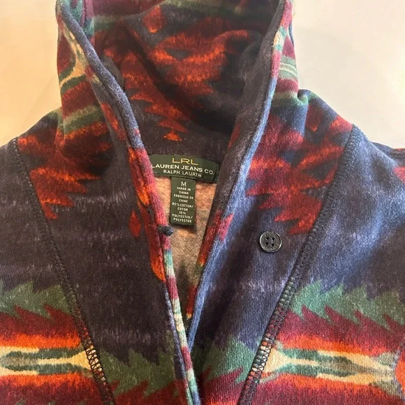 LRL Lauren Ralph Lauren Aztec Jacket- Blazer- Tribal- Shawl Collar- Women’s M - Picture 6 of 8